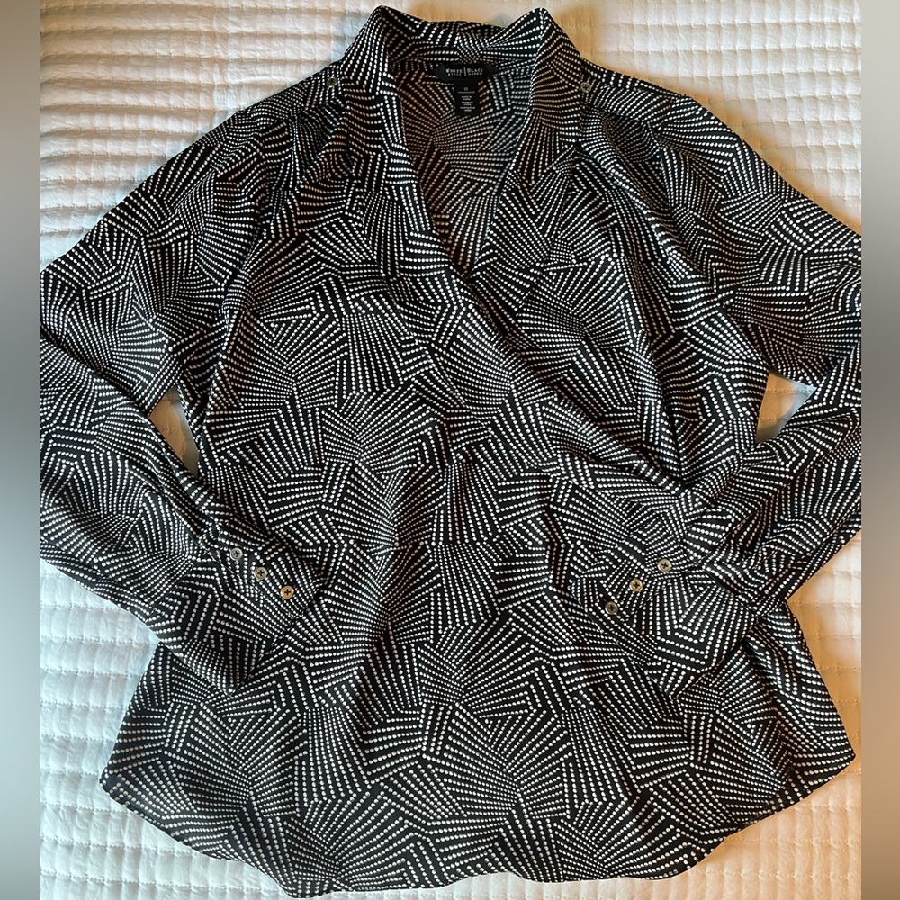White House | Black Market long sleeved wrap blouse
